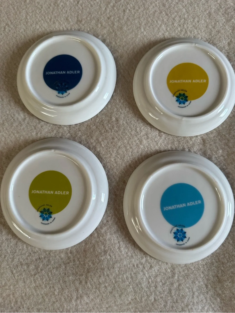 Jonathan Adler Zebra Porcelain Coasters